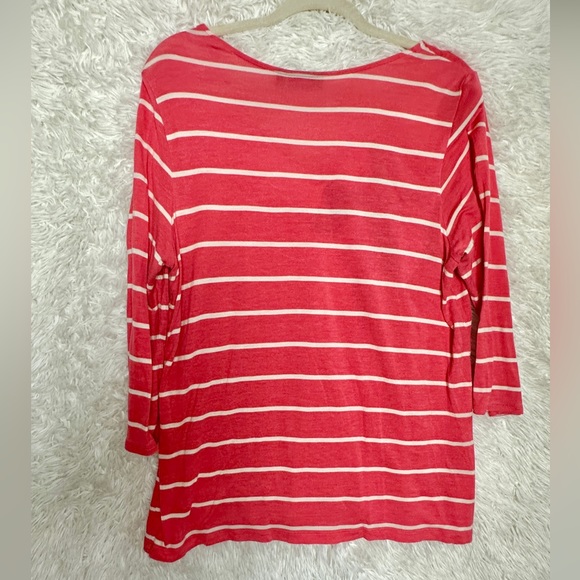 Apt. 9 Orange Striped Shirt sequins floral perfect for Fall Halloween - Picture 5 of 5